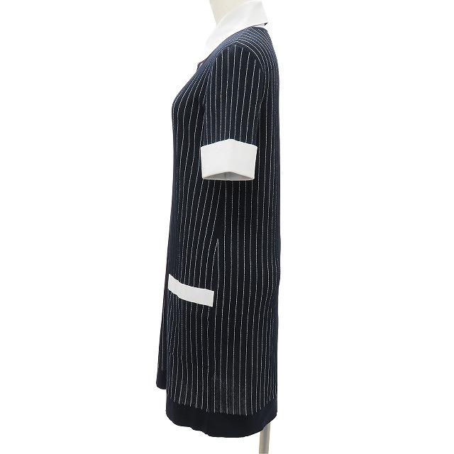 CHANEL（シャネル） #spc ワンピース 36 黒 白 半袖 ストライプ
