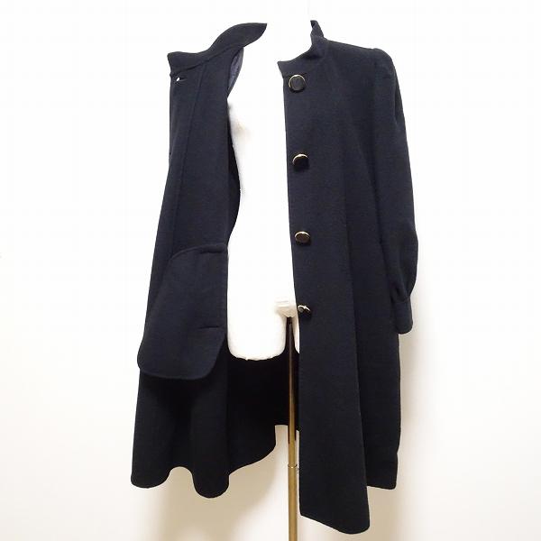 Leilian（レリアン） #wnc コート 9 黒 カシミヤ スタンドカラー