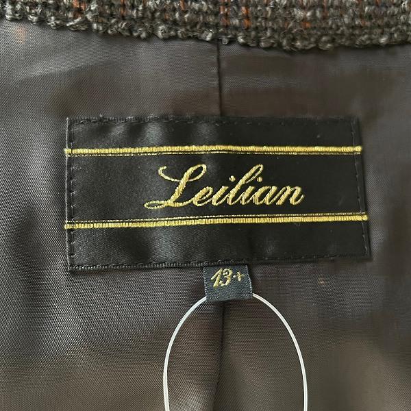 Leilian（レリアン） #wnc カーディガン ジャケット 13+ グレー えんじ