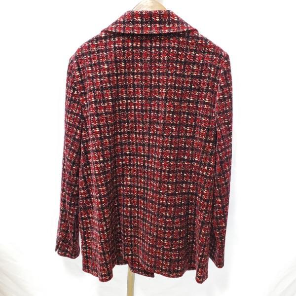 wnc レリアン Leilian ジャケット 13 赤 黒 i velluti Pontoglio社