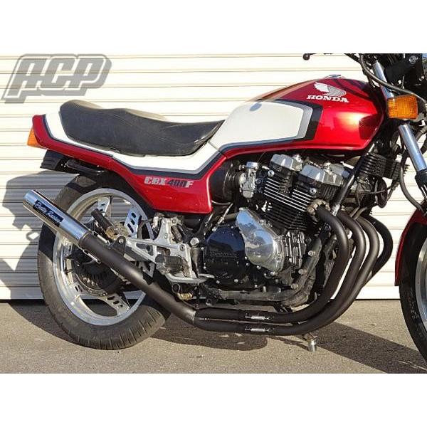 プリティー製 CBX400F ガニマタ ブレット管 メッキ 4-2-1 マフラー