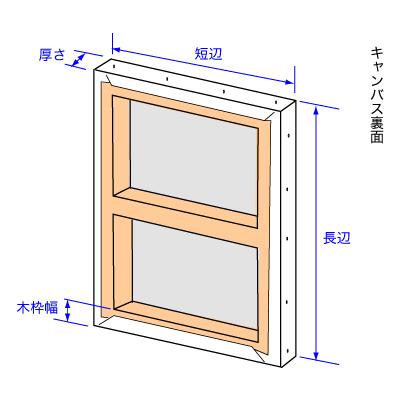 油彩キャンバス F10 額縁 壁掛け ケース ボックス 箱型 奥行 絵画 油絵