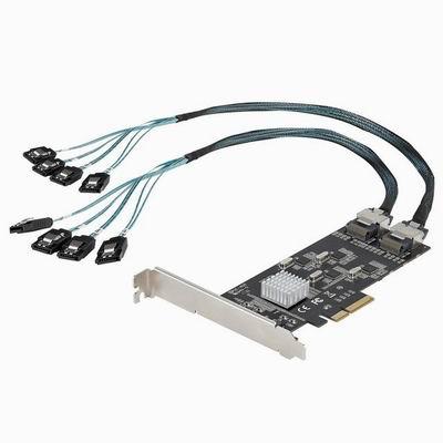 SATA 8ポート増設 PCI Expressインターフェースカード PCI-SATA変換 4x