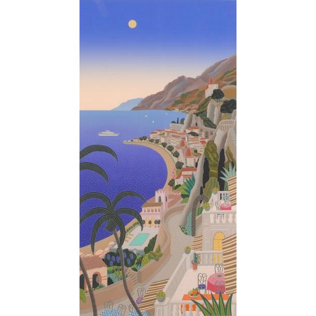 トーマス・マックナイト リヴィエラコースト海 絵画 風景画 イタリア