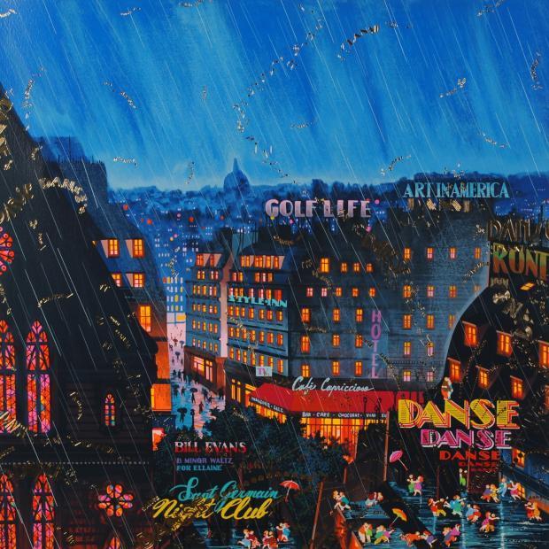 ヒロ・ヤマガタ 絵画 ナイーフアート インテリア シルクスクリーン