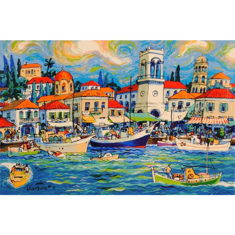 マイケル・ルー ハーバー・5 ポップアート 絵画 海 絵 風景画 イタリア