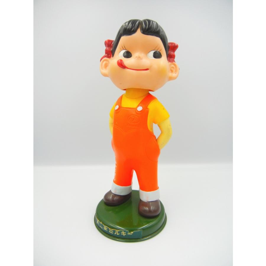 首振りペコちゃん ブリキ台座 頭ネジ2本 80年代 人形 : リサイクル