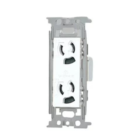 東芝ライテック 抜け止め接地ダブルコンセント NDG2322E(WW