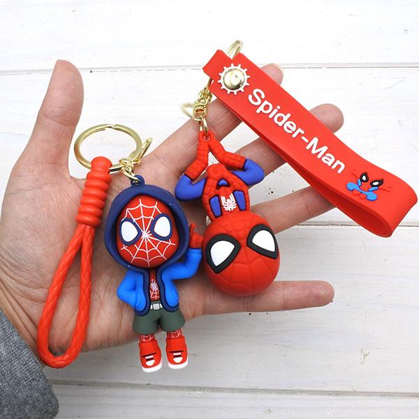 スパイダーマン キーホルダー 全2種類 MARVEL SPIDERMAN ラバー