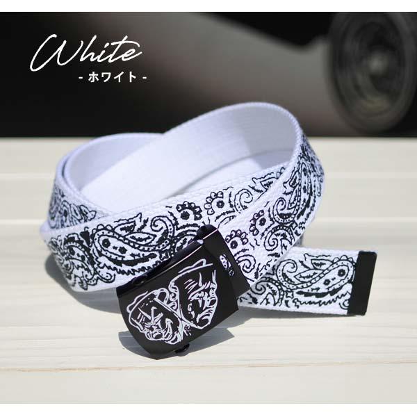 ベルト ガチャベルト ペイズリー柄 ツーフェイス 全2色 GIベルト