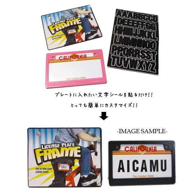 ミニライセンスフレーム プレート セット 全4色 ライセンスフレーム
