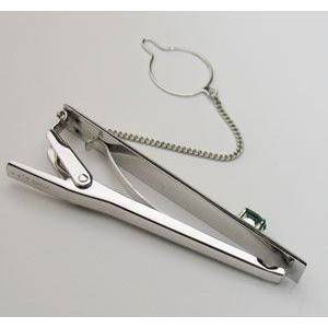 半額/ K14WG ホワイトゴールド/エメラルド ネクタイピン(代引き不可