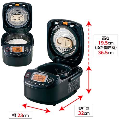 象印（ZOJIRUSHI） 圧力IH炊飯ジャー 極め炊き NP-RN05 黒まる厚釜 小