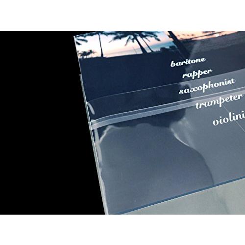 レコード袋12インチ LPレコード用 本体側開閉自在テープ付 OPP袋