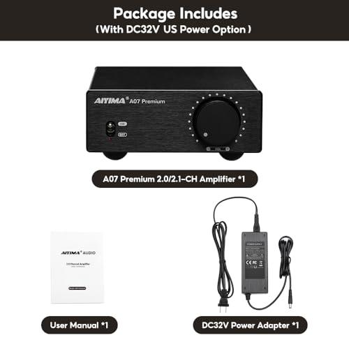 AIYIMA A07 Premium TPA3255 パワーアンプ 300Wx2 D級ステレオデジタル