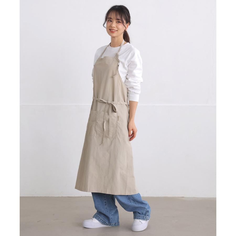 爆買]エプロン カフェエプロン 撥水 シンプル 無地 持ち運び 携帯