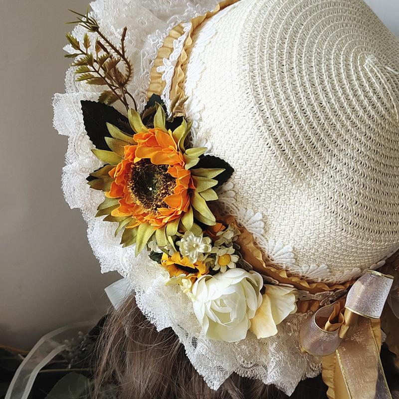 麦わら 帽子 ロリータ ゴシック ロリィタ フェミニン 華ロリ Lolita