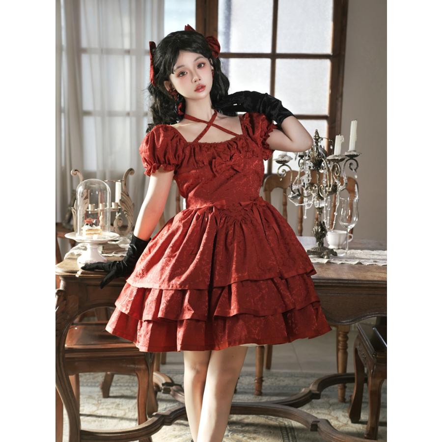 ゴスロリ ゴシック ワンピース パーティー ドレス 上品 エレガント