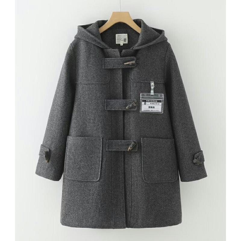 ダッフルコート 中綿 スクールコート レディースフード付き 秋冬