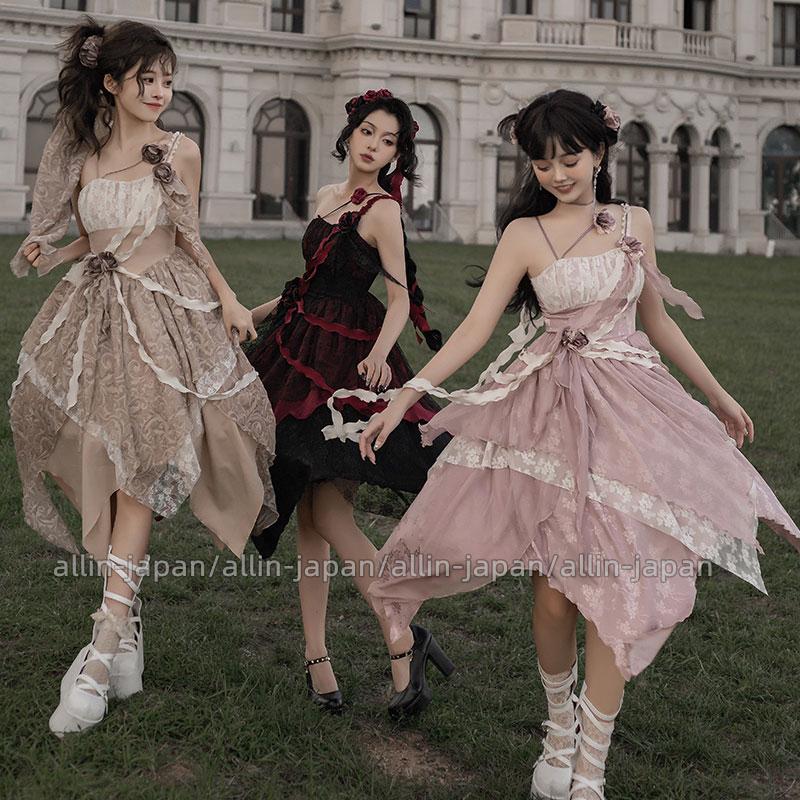 3点セット ロリータワンピース キャミワンピース ロリータ衣装 lolita