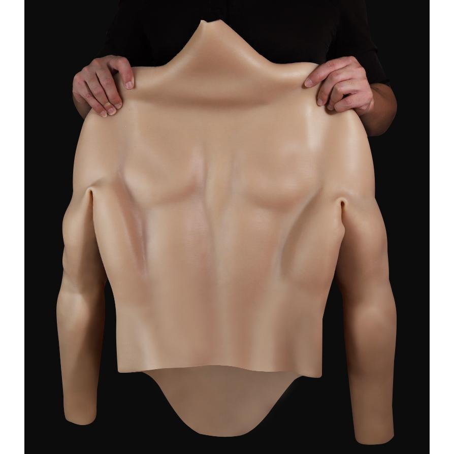 コスプレ 仮装 筋肉スーツ 袖付き シリコン 筋肉服 マッチョ 偽筋肉 偽