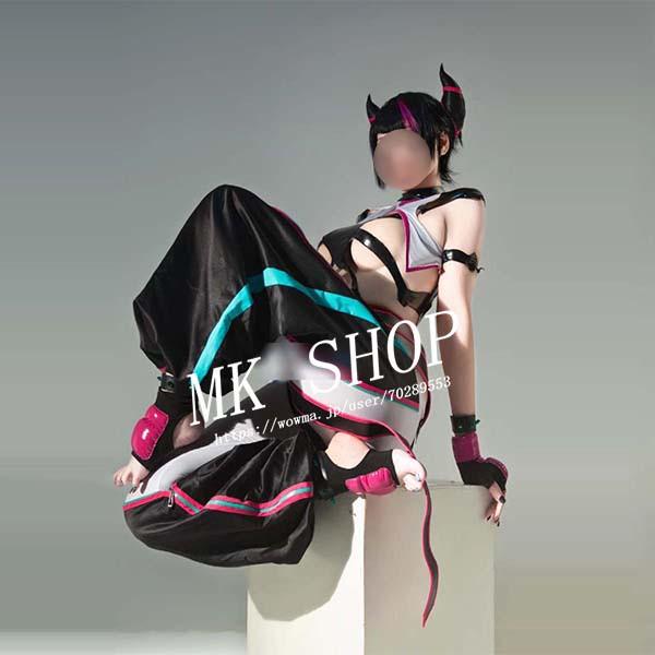 ストリートファイター 風 ハン ジュリ コスプレ 高品 衣装 ウィッグ