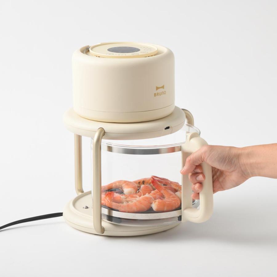 BRUNO（ブルーノ） ガラス エアフライヤー アイボリー BOE122