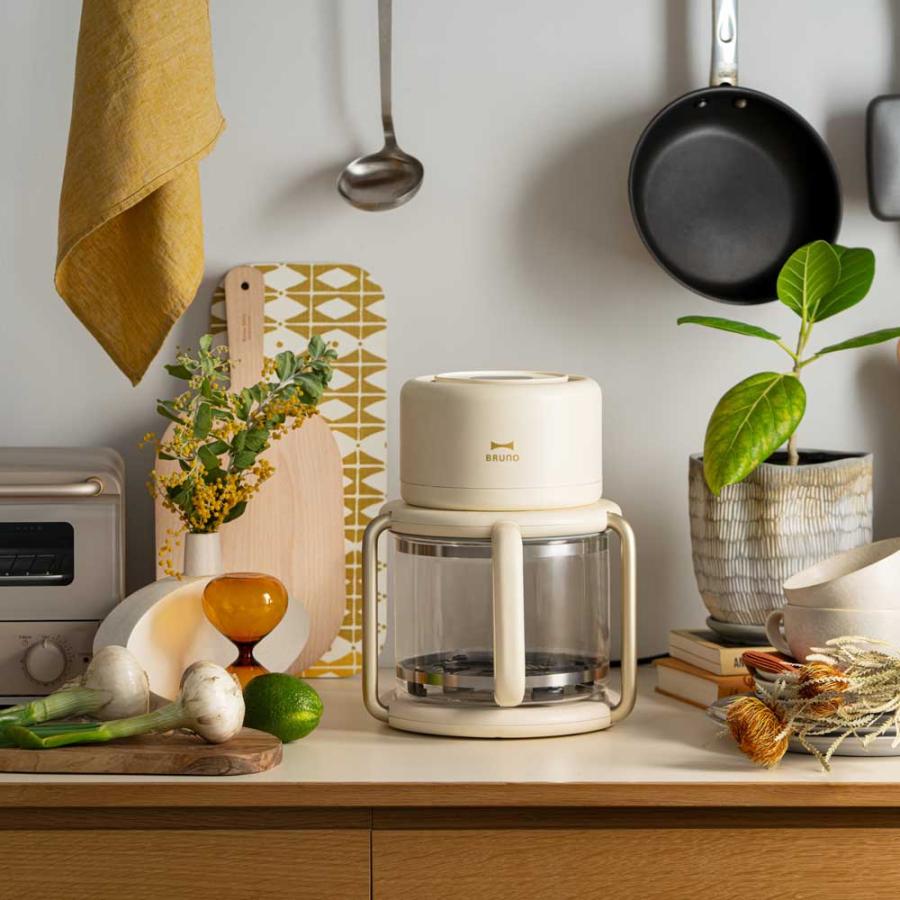 BRUNO（ブルーノ） ガラス エアフライヤー アイボリー BOE122