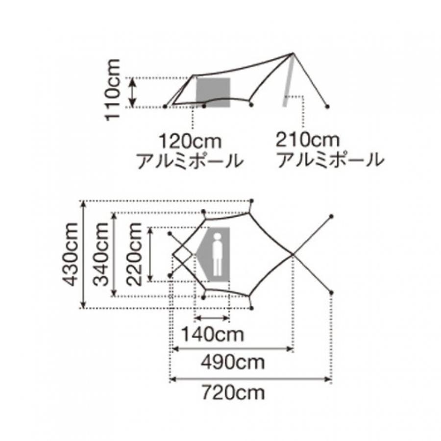 snow peak（スノーピーク） ヘキサイーズ 1 SDI-101 キャンプ ドーム