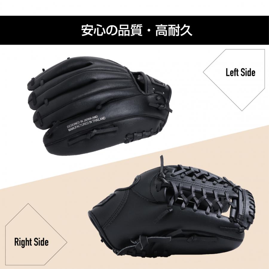 TIGORA（ティゴラ） 軟式 レジャーグラブ 一般軟式 大人用 ブラック TR