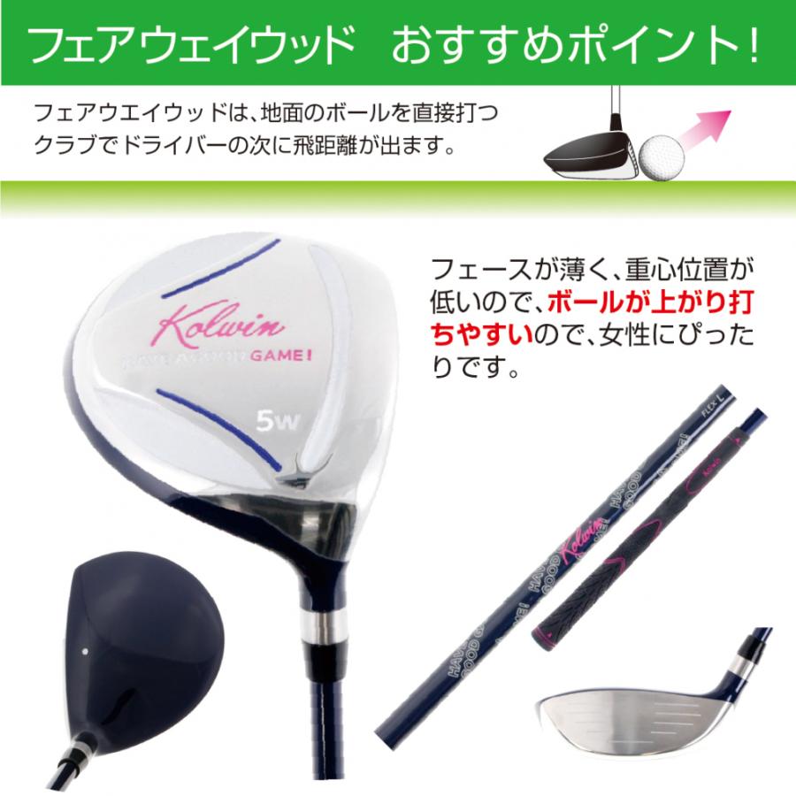 Kolwin（コルウィン） レディース ハーフクラブセット キャディー
