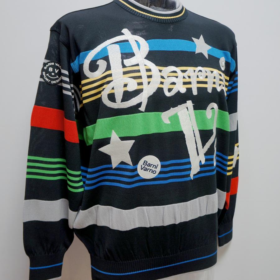 バーニヴァーノ・ロゴ刺繍 長袖 サマーセーター(M)(L) 23 春夏 SS 新作