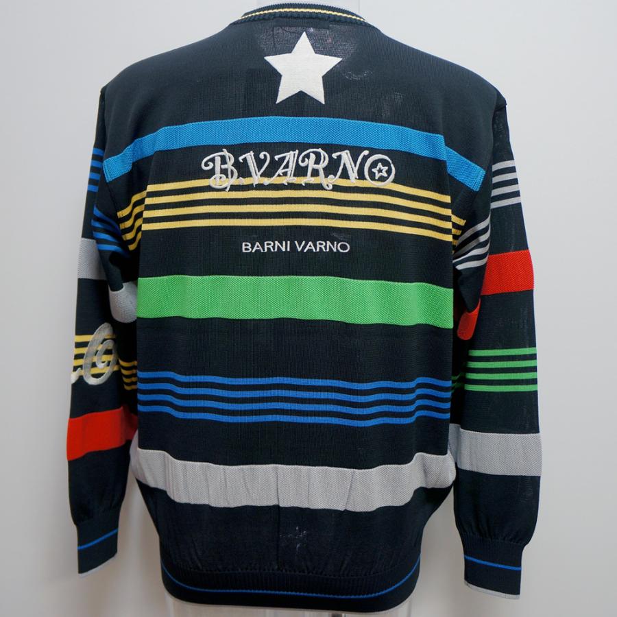 バーニヴァーノ・ロゴ刺繍 長袖 サマーセーター(M)(L) 23 春夏 SS 新作