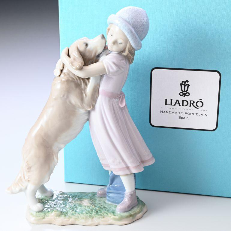 LLADRO（リヤドロ） 待ってたよ！ フィギュア 人形 女性 女の子 犬