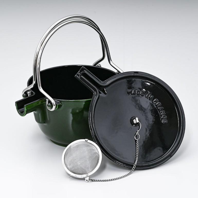 Staub（ストウブ） ラウンド ティーポット 丸型 やかん ケトル バジル