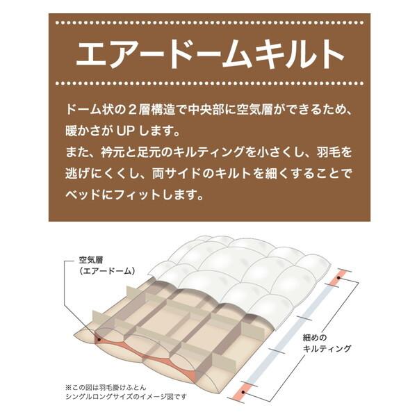 西川（nishikawa） 国産羽毛掛け布団 フランス産ホワイトダックダウン