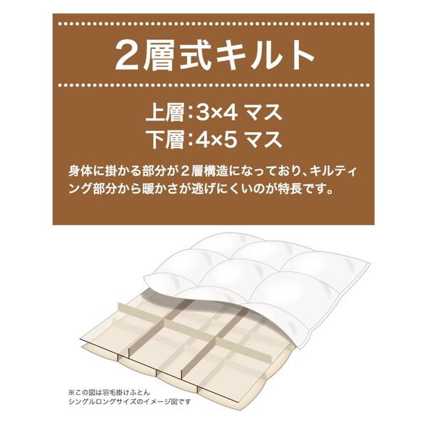 西川（nishikawa） 増量国産羽毛掛け布団 ホワイトダックダウン90% 1.3