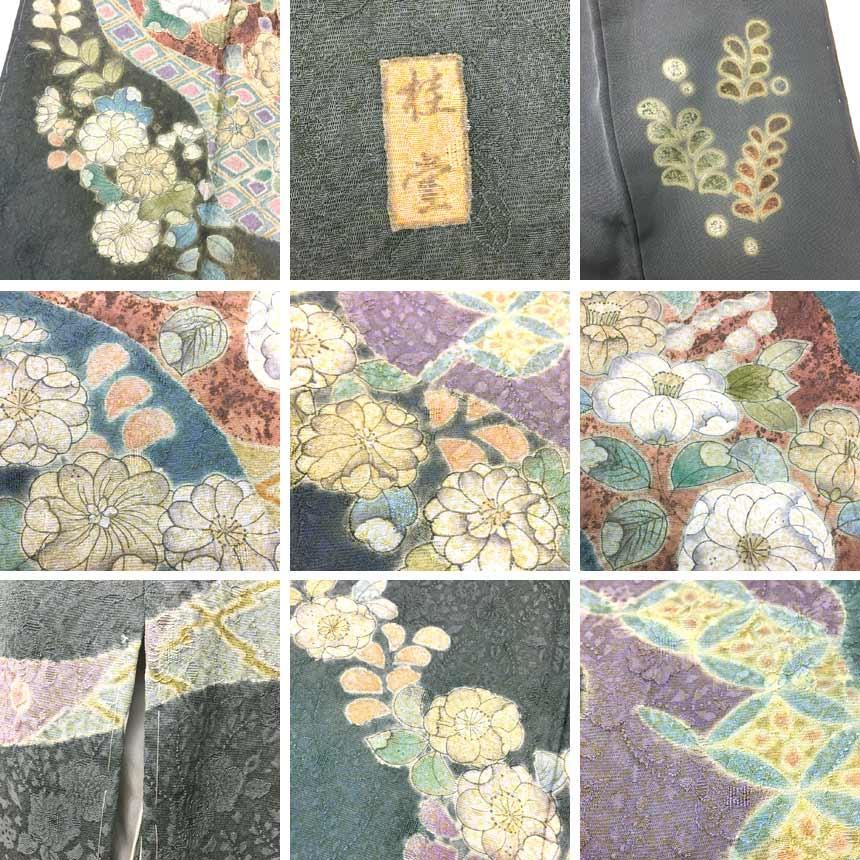 セール 京やB054 正絹 訪問着 付け下げ 附下 絹100％ 作家物 落款有り