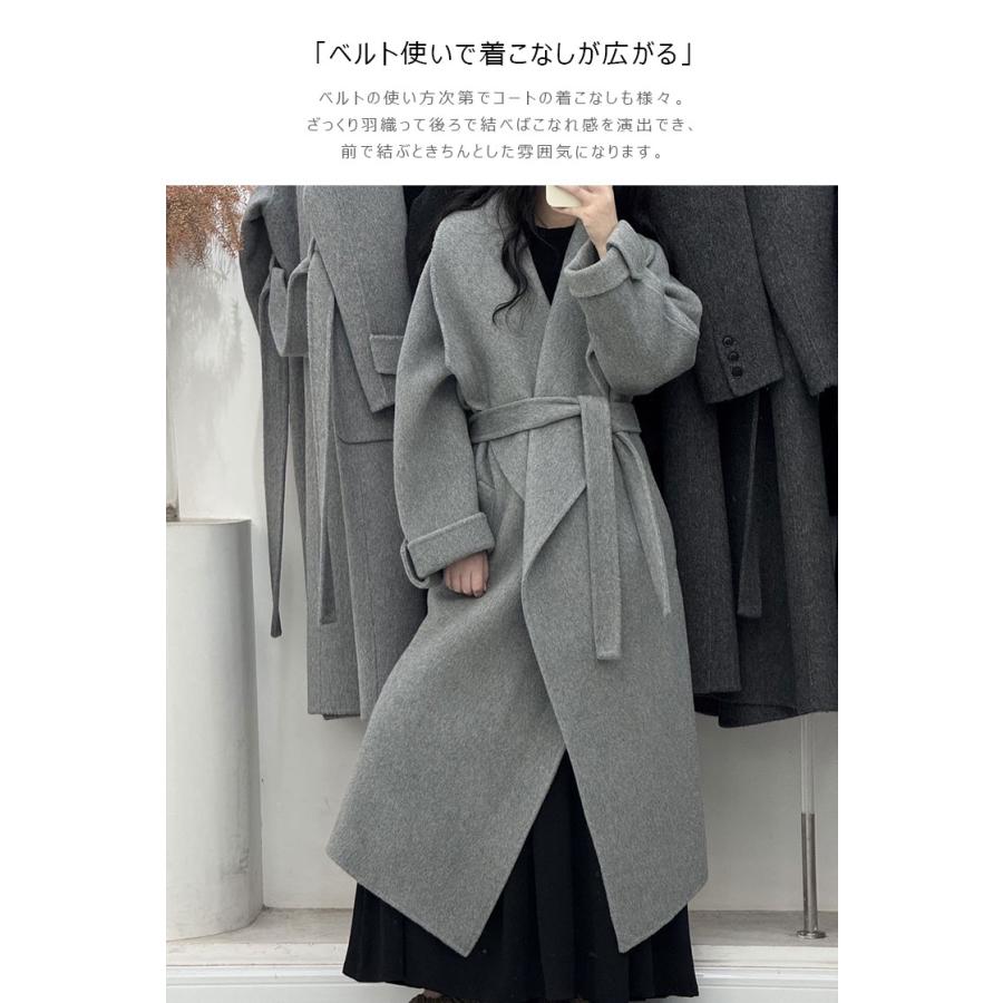 チェスターコート レディース ウール 秋冬 ロングコート アウター