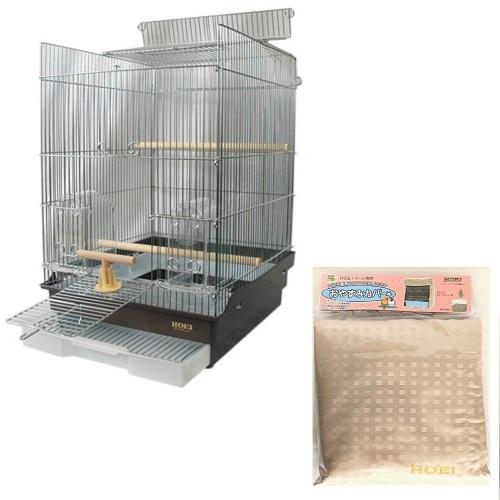 HOEI 【送料無料】鳥かご HOEI 35手のりG ブラウン＋おやすみカバーB