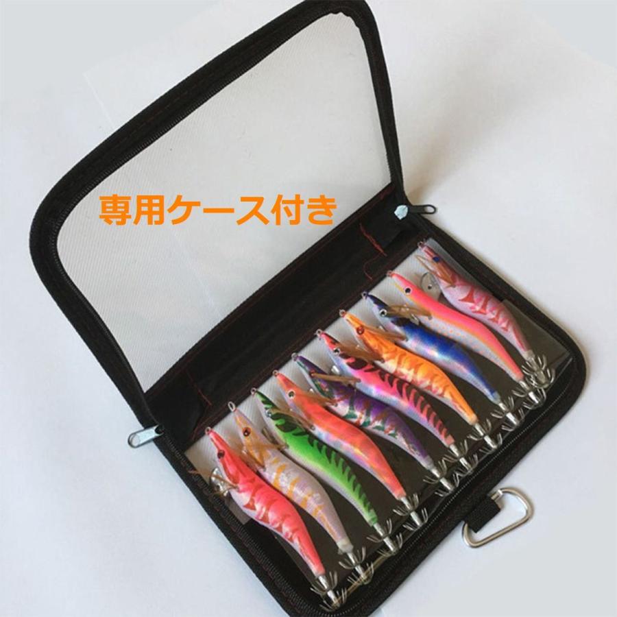 エギング 10本 エギケース イカ釣り エギ 2.5/3.0/3.5号 釣り 仕掛け