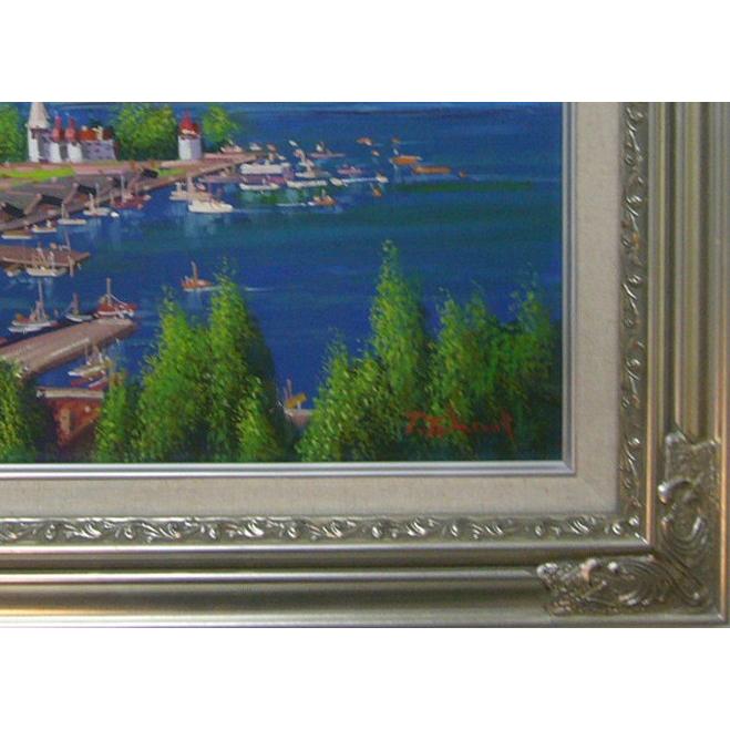 絵画 油絵 竹内敏彦 肉筆油絵 風景画 シュピーツ F8 送料無料 : アート