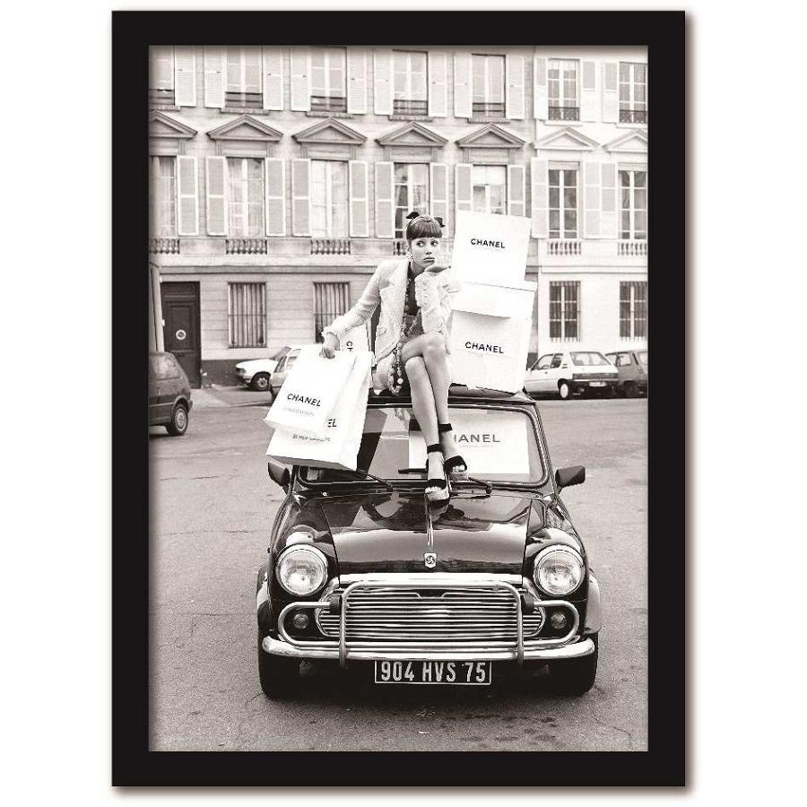 ポスター ブランド 額付き A3 ファッション shopping ココ シャネル