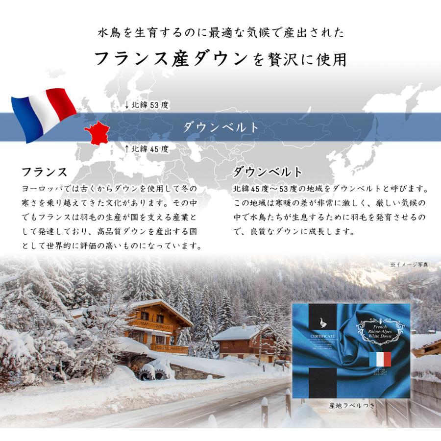 高級羽毛布団 シングル フランス産ホワイトダックダウン 93% (400dp
