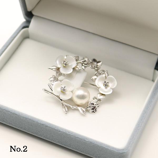 真珠 パール ブローチ あこや真珠 大珠 10mm-11mm アコヤ本真珠