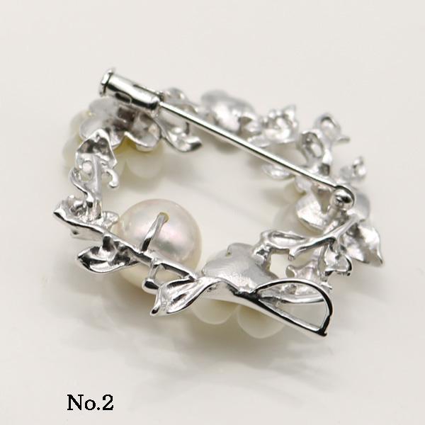 真珠 パール ブローチ あこや真珠 大珠 10mm-11mm アコヤ本真珠