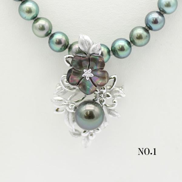 真珠 パール ブローチ 黒蝶真珠 11mm-12mm 黒真珠 ブラックパール