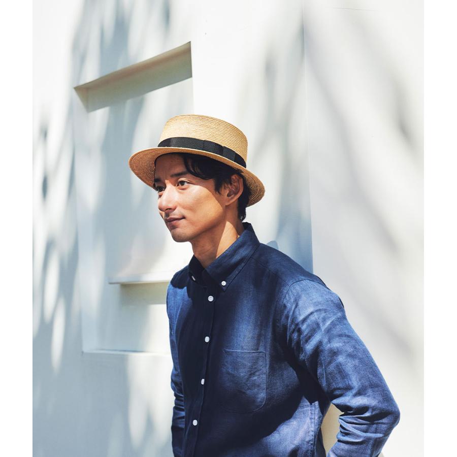 田中帽子店 カンカン帽 麦わら帽子 Marin/h(マラン・オム)ストロー