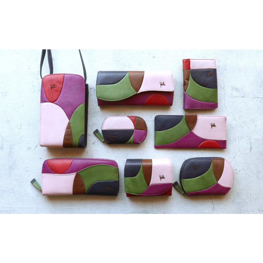 Sybilla（シビラ） 長財布 薄型 薄い 束入れ マチなし パッチワーク