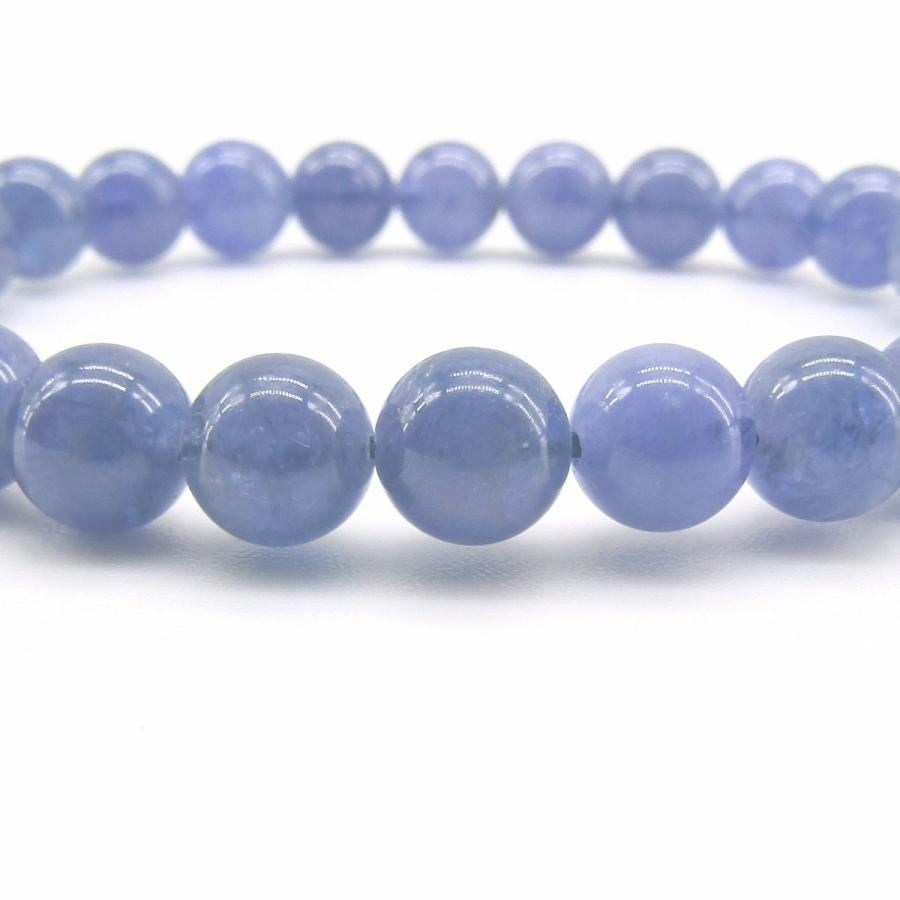 タンザナイト 高品質 ブレスレット 8A 約6mm : アラナヴ ジェムス